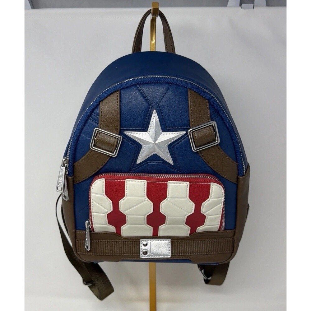 Loungefly Disney Marvel Captain America Cosplay Mini Backpack STORE MODEL